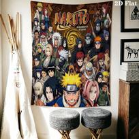 Naruto Adventure Begins Wall Tapestry Aesthetic Wall Hanging Printed Fabric Blanket Decorative Tapestries For Bedroom Living Room Home Decor 100cm x 150cm