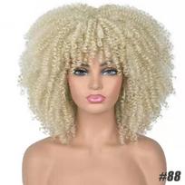 Trumpų plaukų Afro Kinky garbanotas perukas su kirpčiukais juodoms moterims Cosplay Lolita Sintetiniai natūralūs be klijų rudi mišrūs blondiniai perukai beige