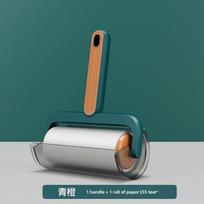 Handheld Lint Remover, Tear-off Roller, Paper Roll, Portable Pet Brush, Hair Suction Device, Clothing Dust and Hair Removal Device oranžinė/žalia