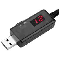 USB to DC Boost Cable Router Step up Voltage Converter Display 9V 12V