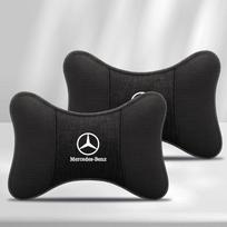2Pcs Corduroy Headrest Soft And Comfortable Neck Pillow For Mercedes Benz C E S Class GLC GLA GLB GLE GLS W212 W213 W205 Sticker