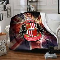 Sunderland football Flannel Blanket, Soft Polyester, Modern Design, All-Season for Camping, Travel, Gifts for holidays or birthdays 75x90cm