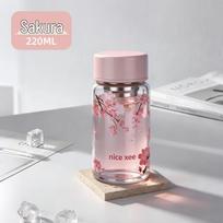 2026 Mini stiklinis kišeninis buteliukas: Sustiprintas borosilikatinis, stilingas ir nešiojamas mergaitėms 220ml