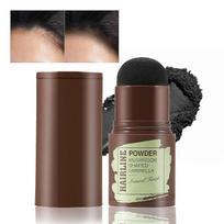 Wazdorf Natural Hairline Powder, Hair Shading Sponge Pen, Hairline Shadow Powder Stick, Quick Hair Root Touch-Up, Paired With 2 Pairs Of Eyebrow Stam