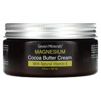 Magnesium Cocoa Butter Cream with Natural Vitamin E, 237Ml(8Oz) black