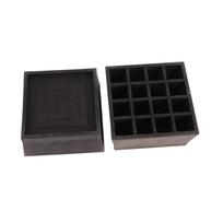 Furniture Riser 2 Inch Stackable TPU Square Desk Riser Heavy Duty Waterproof Anti Slip Black Heighten Riser Bed Lift