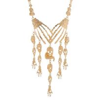 Halloween Necklace Jewelry Punk Style Skull Collar Bib Gothic Necklace Present auksas