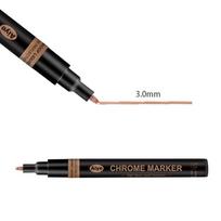 1vnt „Pasidaryk pats“ veidrodinis rašiklis, atspindintis dažų metalas, chromuotas sidabro žymeklis 0,7–3 mm 3mm black