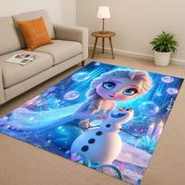 3D MINISO Šaldytas Anna Elsa Animacinis Kalėdų Dovana Svetainės Neslystanti Kiliminė Danga Miegamojo Žaidimų Kambario Sofos, Namų Durų Kilimėlis 40cm x 60cm