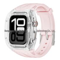 Skaidrus apsauginis dėklas Apple Watch 7, 8, 9 serijoms - iWatch Agent Richard modelis 45MM/44MM (Series 9/8/7/6/5/4/SE Compatible) gray