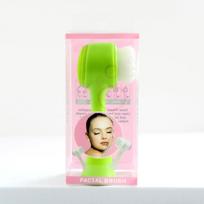 3D Double-Sided Silicone Face Cleansing Brush with Soft Bristles - Pore Cleanser and Massage Tool white