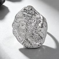 Cross-Border High-End Irregular Pleated Alloy Matte Joint Ring