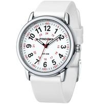 PINDOWS Nurse Luminous 3 ATM Water Resistant Women's Watch, Easy-to-Read Analog, Watch, Dial, white