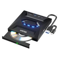 UNITEK IŠORINIS DVD/CD ĮRAŠYMO ĮRENGINYS SU USB HUBU, 5GBPS