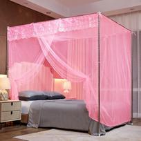 „Palace Style Princess“ tinklelis nuo uodų dvigulei lovai – storas, užšifruotas, paryškintas grindų laikiklis 1.5m x 2.0m Bed