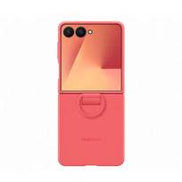 Originalus Samsung Galaxy Z Flip7 silikoninis dėklas su žiedu, švelnus apsauginis galinis dangtelis Galaxy Z Flip 7, smūgiams atsparus dėklas