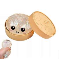 (Baltas) Blizganti koldūno squishy dėžutė nerimo malšinimui Fidget dekompresinis tešlos kamuoliukas White
