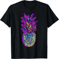 Pineapple Colorful Art Painting Trippy Psychedelic Pineapple T-Shirt XXXXXL purple