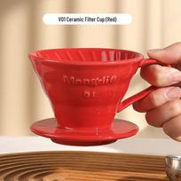 Mongdio V60 Ceramic Pour Over Coffee Dripper beige