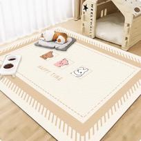 PVC vandeniui atsparus naminių gyvūnų grindų kilimėlis - Atsparus nešvarumams, nepralaidus šlapimui, plaunamas katėms ir šunims 40x60 cm beige