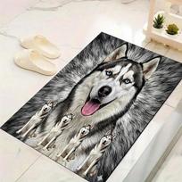 Auksinio retriverio Haskio kilimas svetainei, miegamajam, namų sofos dekoravimui, vaikų žaidimų neslystantis grindų kilimėlis 40x60cm( 15x23in ) gray