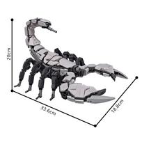 MOC Mechanical Scorpion Building Blocks Model Mechanical Scorpion insect Monster Bricks Assembly Toys Kids DIY Birthday Gifts gray