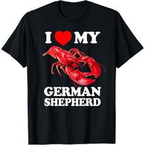 Funny I LOVE MY GERMAN SHEPHERD Lobster vintage k9 T-Shirt XXXXXL juoda