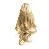 Ilgų plaukų perukas 17 colių „PonyTail“ matinis aukštos temperatūros šilko pluošto spaustukas beige