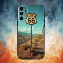 American Route 66 Phone Case For Samsung S25,S24,S21,S22,S23,S30,Ultra,S20,Plus,Fe,Note,10,9,5G Black Cover Samsung S25 blue
