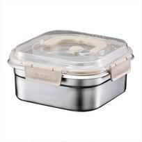 Portable Crisper Box Camping Picnic Food Fruit Bento Box For School Lunchtime gray