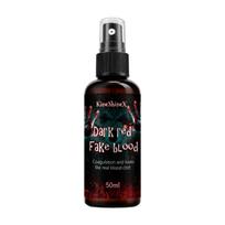 Dark Red Fake Blood Spray Effect, Halloween SFX Makeup for Zombie Vampire Cosplay Costume Party Props 30ml