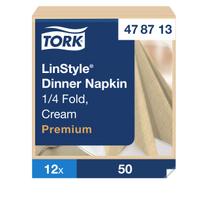 Servetėlės Tork LinStyle (478713), vakarienės, 1 sluoksnis, 50vnt., kreminės spalvos spalvos