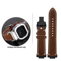 DW-5600 Vintažinis karvės odos laikrodžio dirželis G-SHOCK Casio DW5600 GW-B5600 GW-M5610 GA 110 120 GA2100 laikrodžiams Apyrankė Laikrodžio dirželis 16mm black