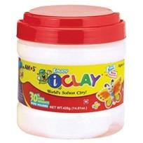 Plastilinas Amos iClay, 400g, kietėjantis ore, kibirėlyje, įvairių spalvų