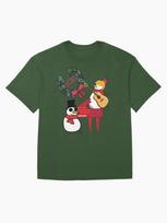 Ed Sheeran Music Merry Christmas Elton and Ed Oversized T-Shirt S brown