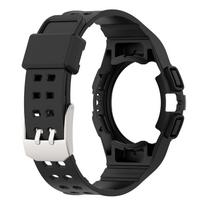 Skaidrus dirželis + dėklas Skaidrus silikoninis dirželis Samsung Galaxy Watch 4/5/6 40mm 44mm Watch4 Watch5 Watch5 Watch6 44mm black