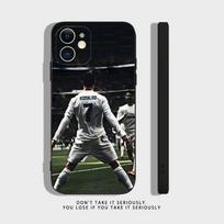 F-Futbolas C-CR7 R-Ronaldo 7 Dėklas Telefonui iPhone 17,16,15,14,13,12,11,Pro,X,XS,Max,XR,Plus,Mini Minkštas Juodas Smūgiams Atsparus TPU iPhone17Pro