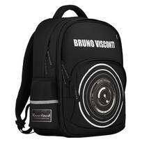 Kuprinė Bruno Visconti Lens, ergonomiška, juodos spalvos