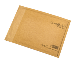 Vokas siuntiniams Nr.14, D 180 x 260 mm, gofruoto popieriaus, rudos spalvos