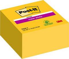 Lapeliai super lipnūs-kubas Post-it® 75x75mm 350 lapelių geltonas