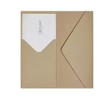 Dekoratyviniai vokai Nature DL su kišenėle, dark beige (5)