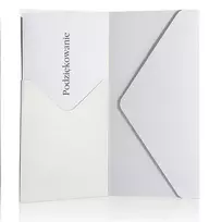 Dekoratyviniai vokai Pearl DL su kišenėle, white (5)