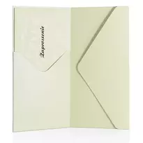 Dekoratyviniai vokai Pearl DL su kišenėle, cream (5)
