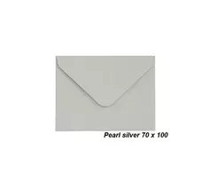 Dekoratyviniai vokai Pearl 70 x 100 silver (10)