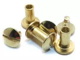 Varžtai knygoms 10 mm, žalv. (100 kompl.), žalvariniai