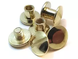 Varžtai knygoms 5 mm, žalv. (100 kompl.), žalvariniai