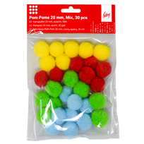 Dekoracija Pom-Pom College 20mm 30vnt