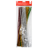 Dekoracija Pom-Pom College 30 cm x 6 mm 30 vnt metalo spalvos