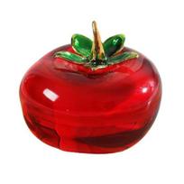 Yousheng Faux Crystal Fruit Figurine Clear Glass Strawberry Pineapple Persimmon Lemon Banana Statue Sculpture Paperweight Desktop Decoration Ornament E