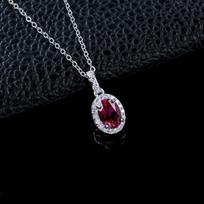 Elegant Diana-Style Ruby Silver Choker Necklace for Women - Perfect for Daily Wear, Anniversaries, or Birthdays